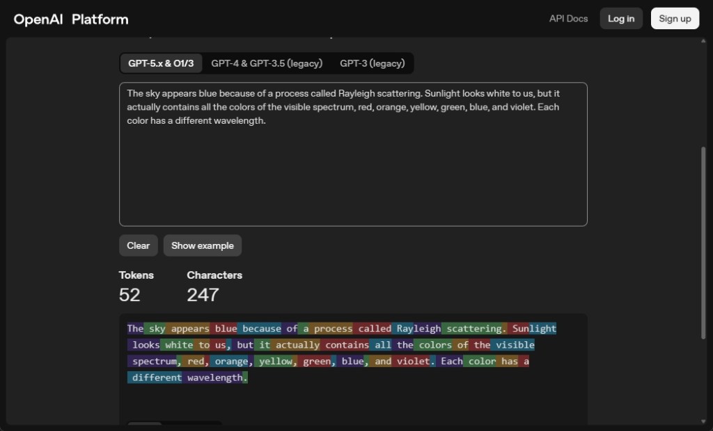 chatgpt tokenizer example