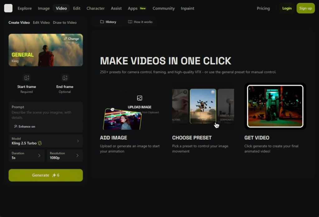 higgsfield ai homepage