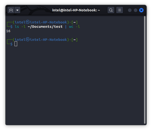 using the ls command to count number of files in a directory