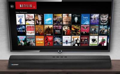 Blaupunkt SBA100 Soundbar showcased with a TV