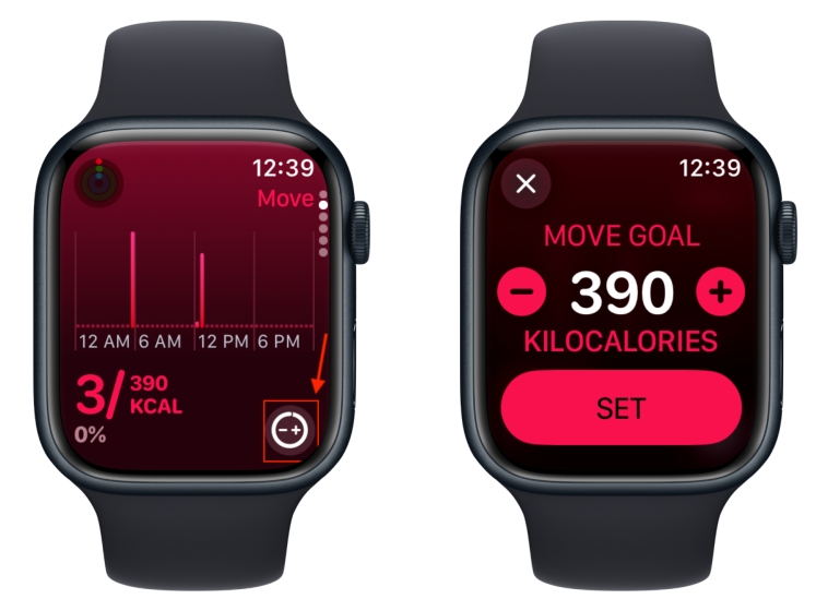 Change Move Goal on iWatch