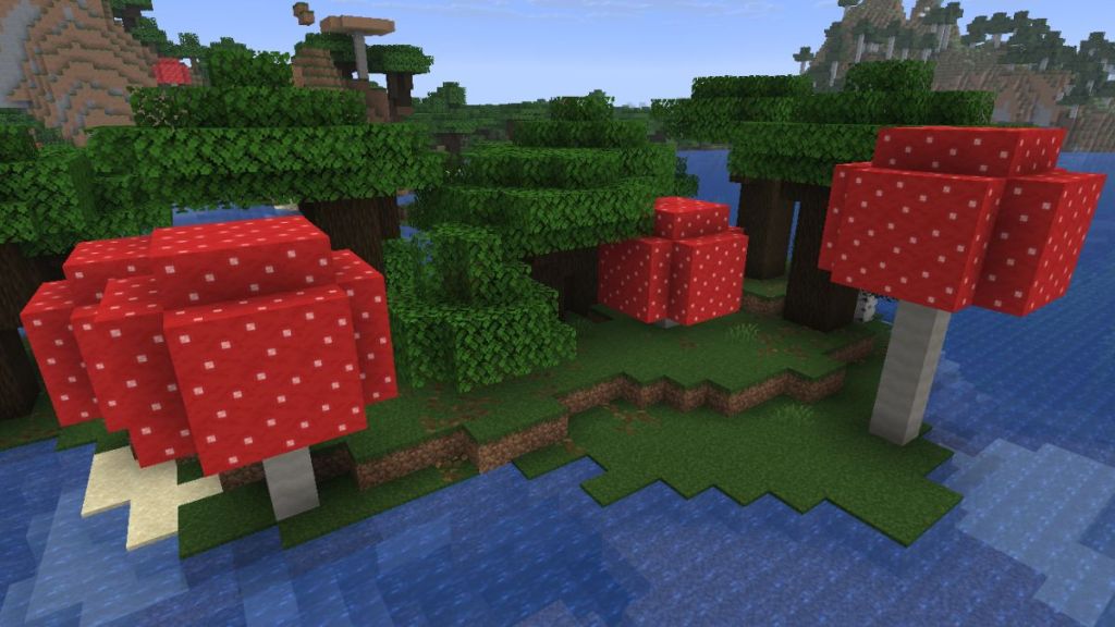 Find Mushrooms naturally in Minecraft in the Dark Forest biomes