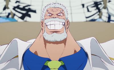Garp coming to save Koby in One Piece anime
