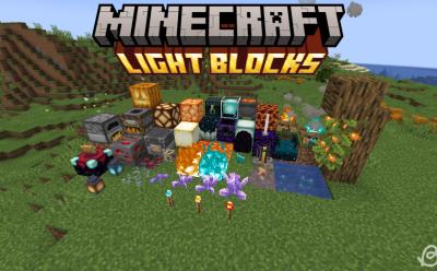 All light source blocks in Minecraft