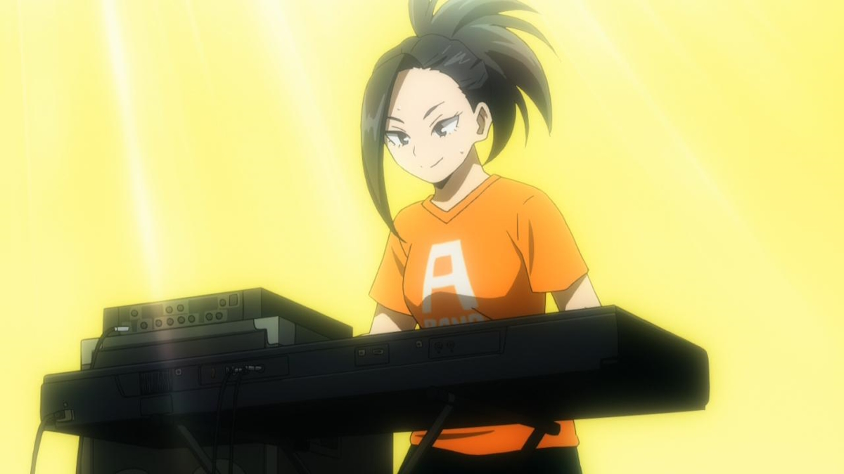 Momo playing keyboard