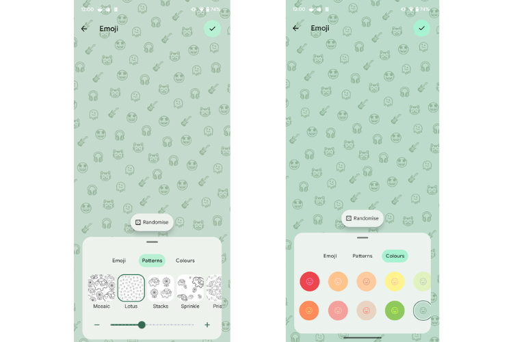 Pixel Emoji Wallpaper colors and patterns