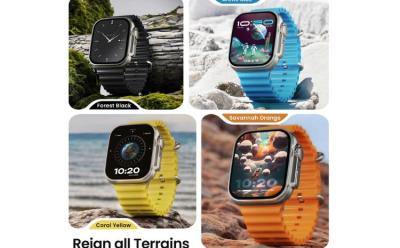 The various color options for the Boult Crown smartwatch