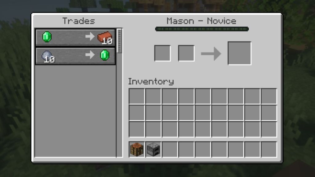 Trading with Villagers to Get Brick in Minecraft