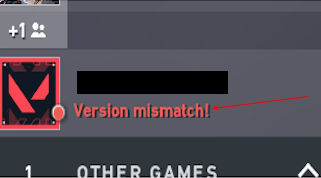 Version mismatch error Valorant