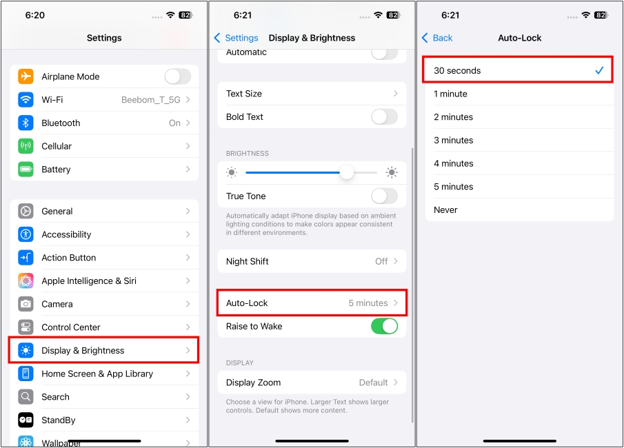 Change wake up time in iPhone