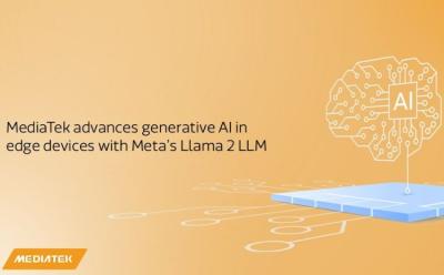 This image indicates the offical announcement by MediaTek to bring generative AI with its future flagship smartphones