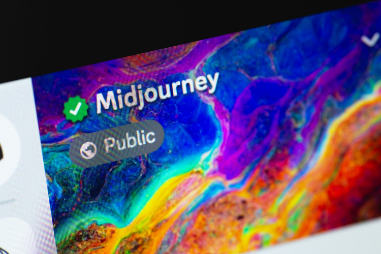 This image represents the Midjourney server on Discord