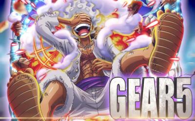 Official image of Luffy's Gear 5