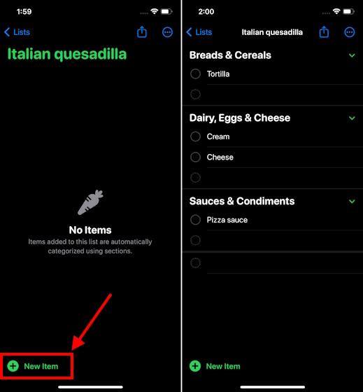 Ios Menu Lists How to Make Grocery List in iOS 17 Reminders App on iPhone | Beebom
