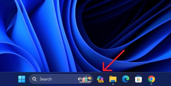 Windows 11 copilot enabled on the taskbar