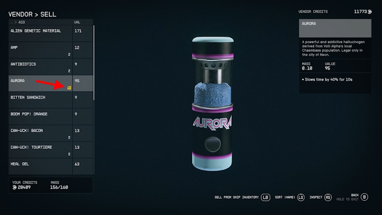 Sell Aurora Starfield