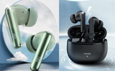 This image depicts the Noise Air Buds Pro 3 on the left and the Air Buds 3 on the right