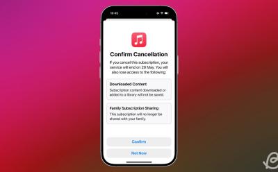 illustration featuring an iphone demonstrating the process of canceling Apple Music subscription