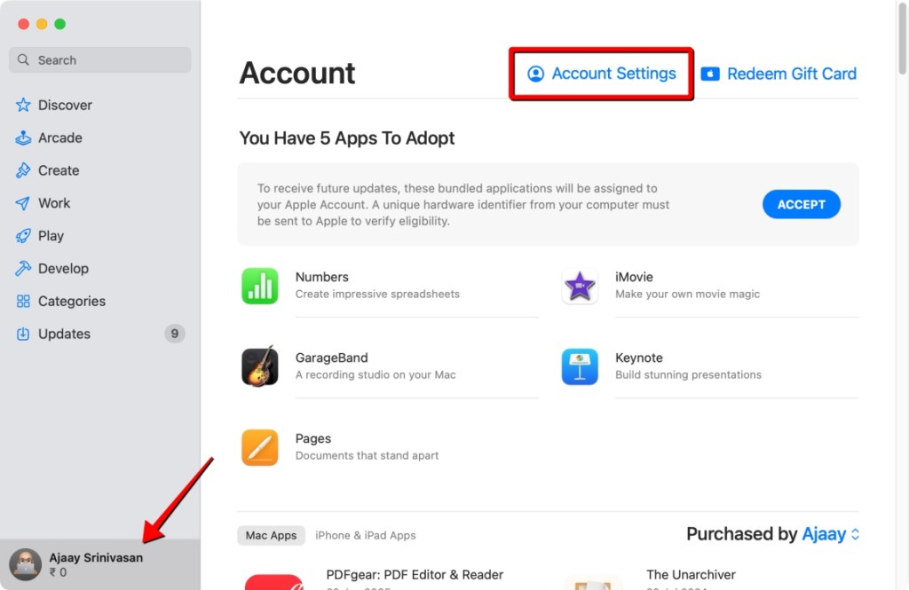 screenshot demonstrating the process of canceling Apple Music subscription on Mac using App Store