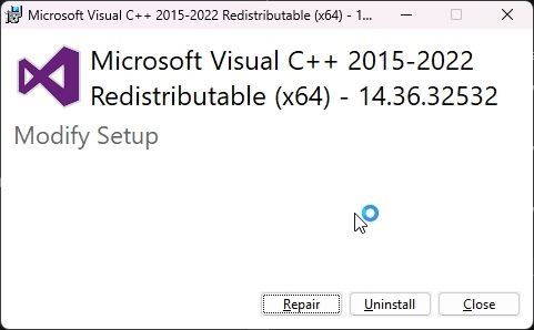 install vcredist on windows