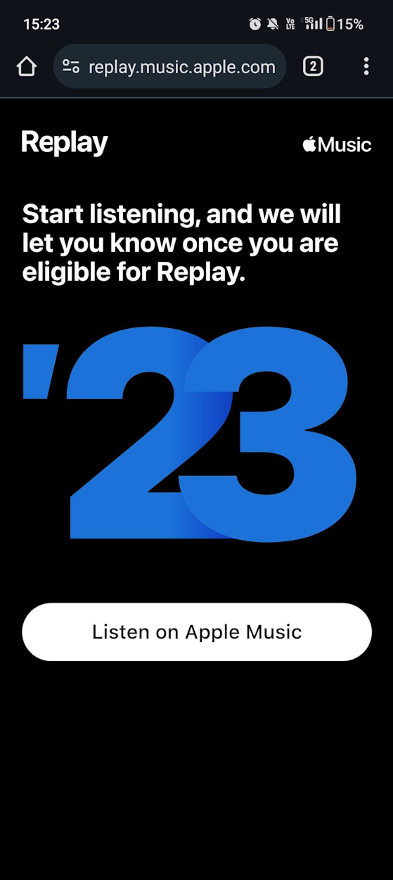 Apple Music not enough data to show statistics message