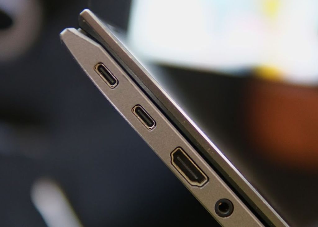 Chromebook Type-C ports and HDMI port