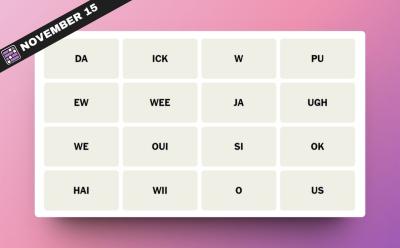 Connections Nov 15 Puzzle