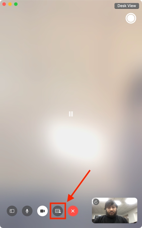 FaceTime call on Mac