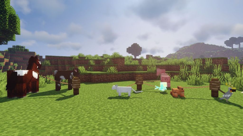 Leashable Mobs in Minecraft