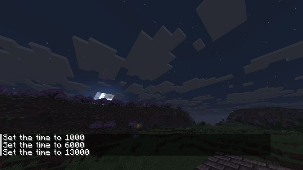Change to Nighttime in Minecraft