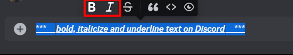 Bold Italicize and Underline text on Discord web