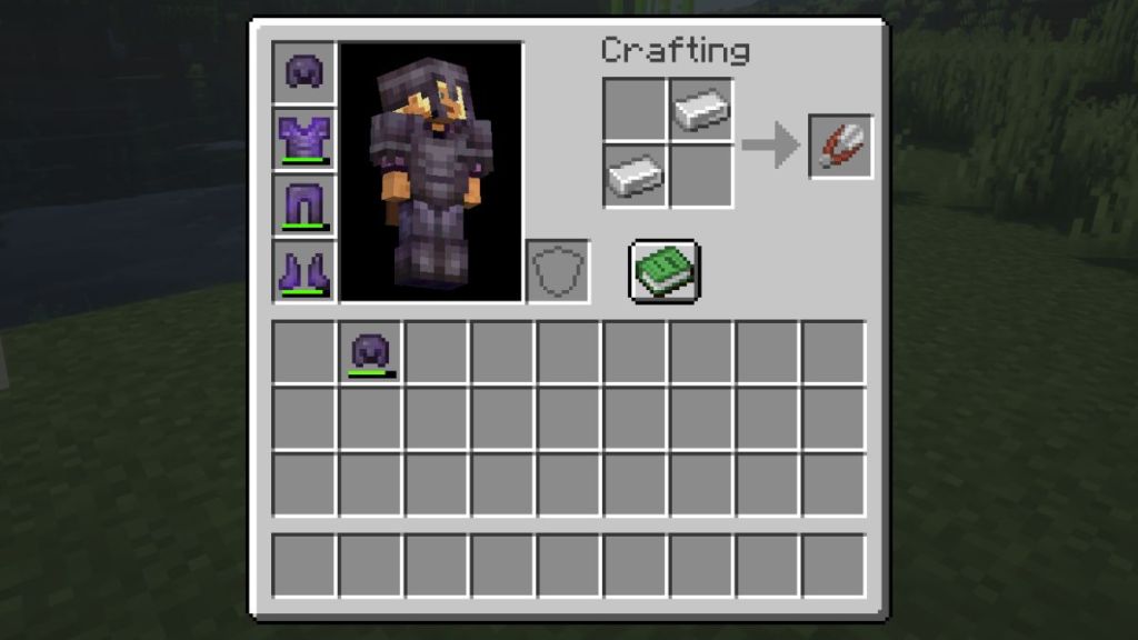 Carving a shear in Minecraft