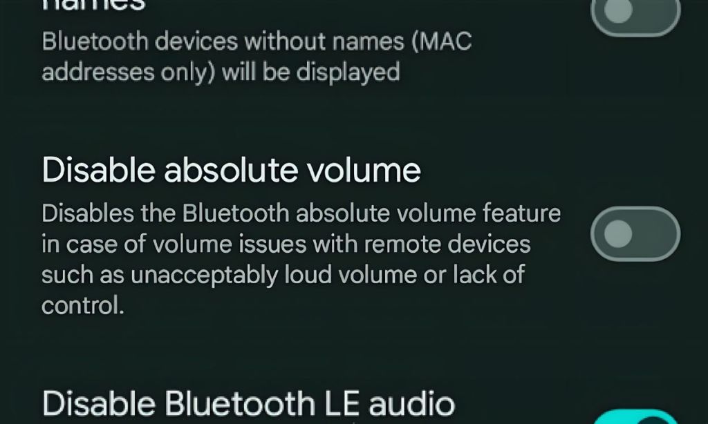 Disable Absolute Volume