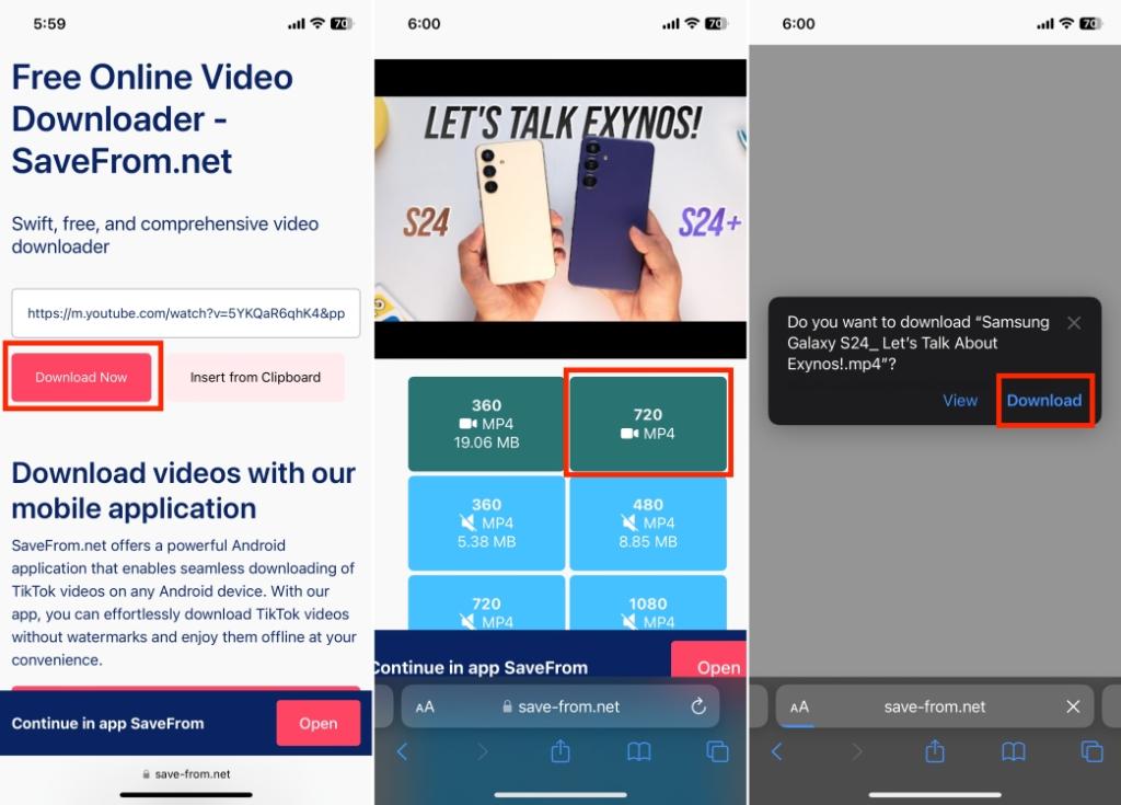 Download youtube video on iPhone