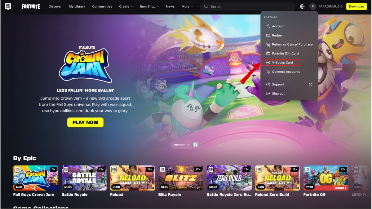 How to Redeem Fortnite V-Bucks Card on PC