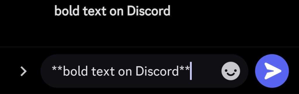 Bold out text in Discord mobile app