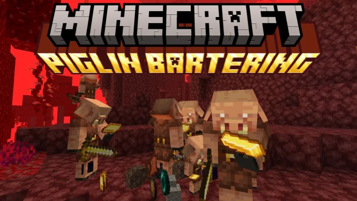 Minecraft Piglin Bartering Guide how to trade with piglins
