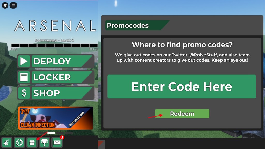 Redeem Arsenal codes
