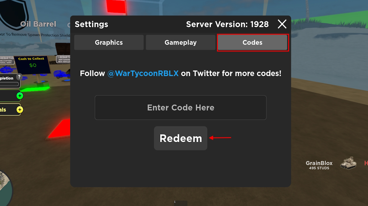 War Tycoon Codes March 2026 Beebom Redeem Codes In Codes Menu In War Tycoon 