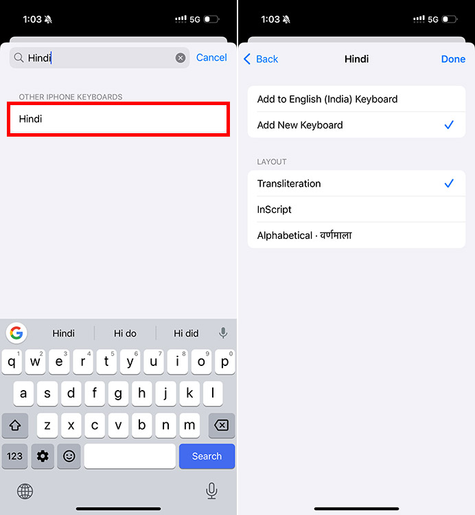Setting a new language for iPhone keyboard