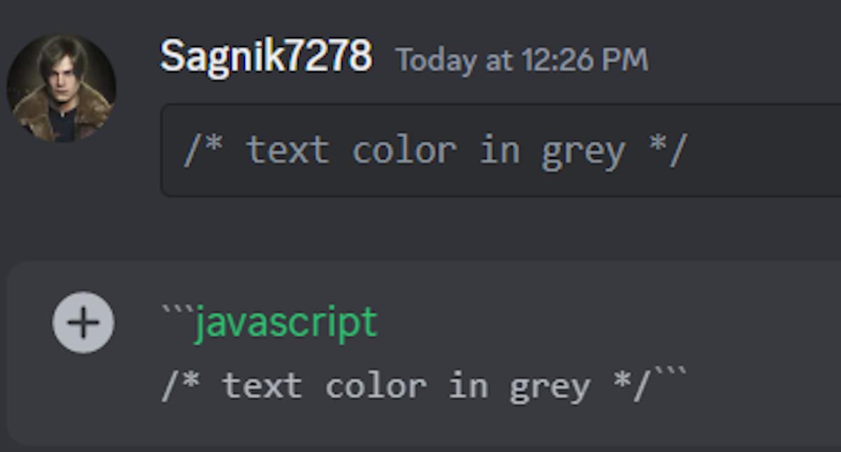 Text color in grey on Discord web