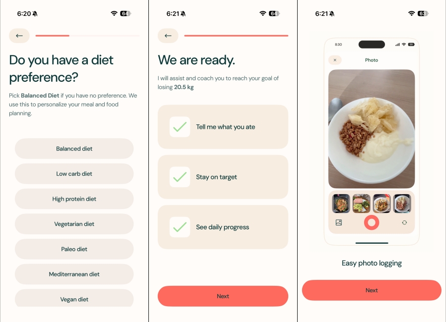 Welling Calorie Tracking AI tool screenshot