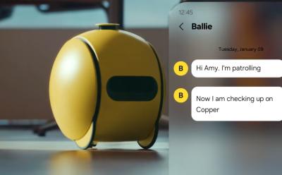 samsung ballie ai robot at ces 2024