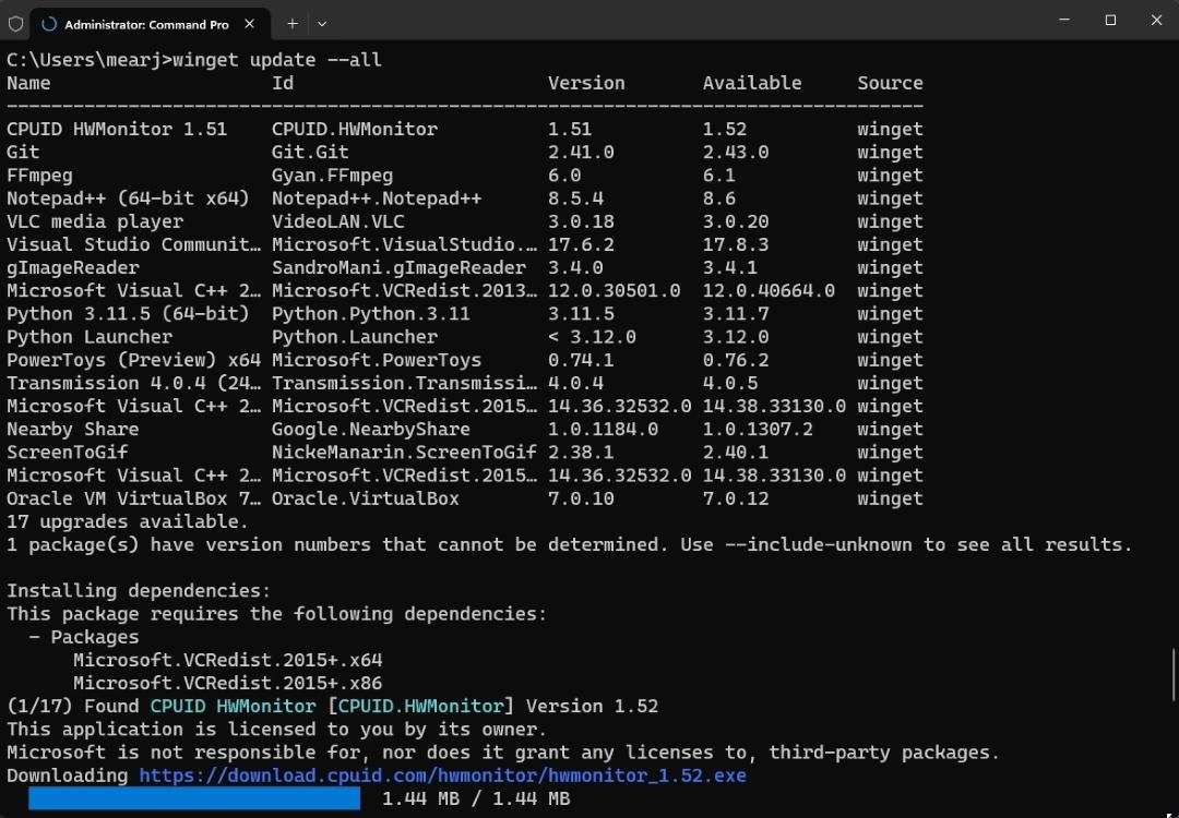 Microsoft Windows visual data 6
