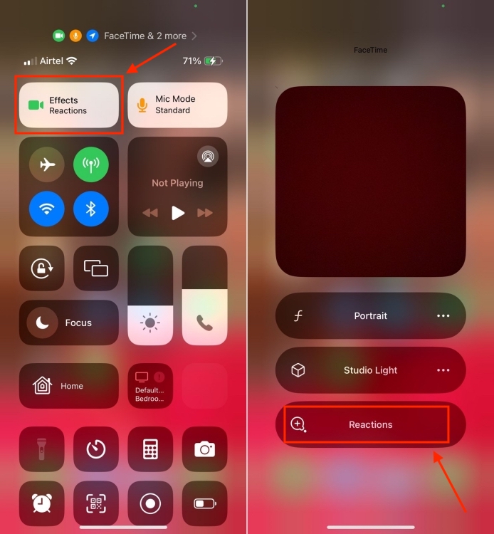 Disable FaceTime Reaction Effects on iPhone