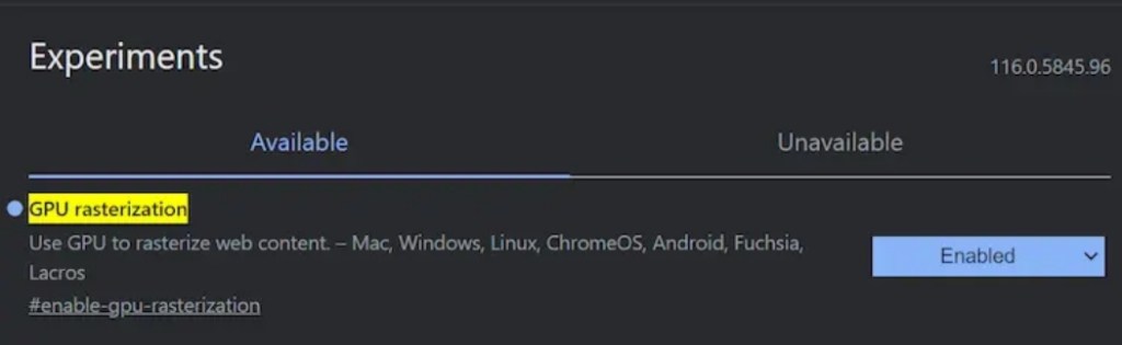 GPU Rasterization flag in Chrome