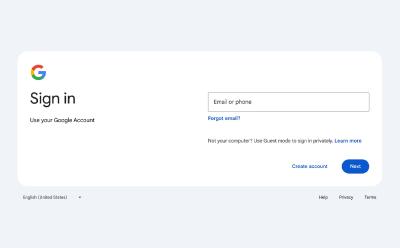 google's new sign-in page look