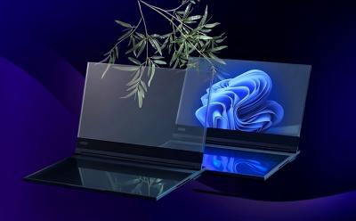 lenovo thinkbook transparent laptop concept shown at mwc 2024