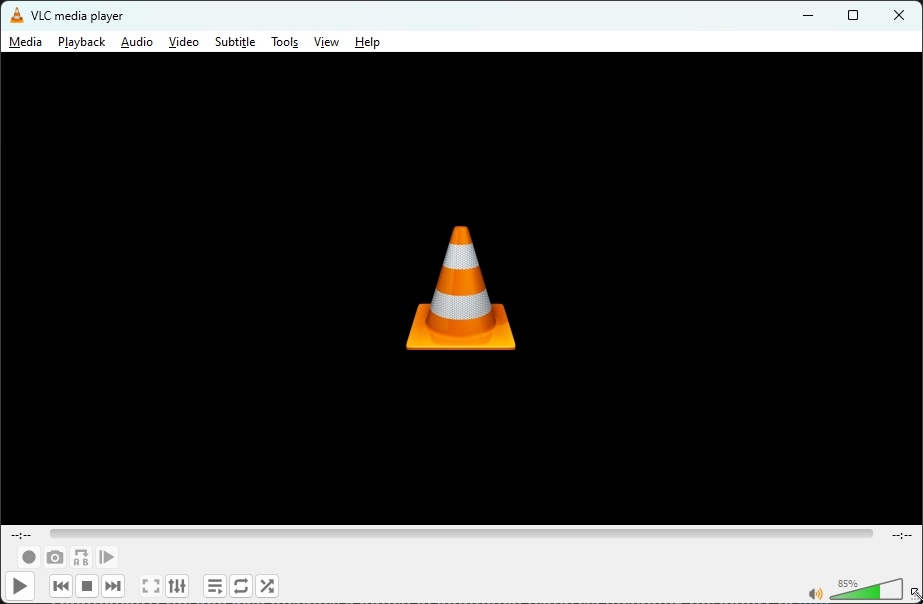 vlc media player UI in windows 10