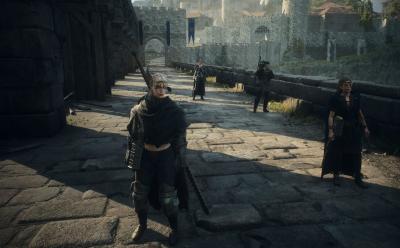 A group of party comprising three pawns and the Arisen in Dragon's Dogma 2